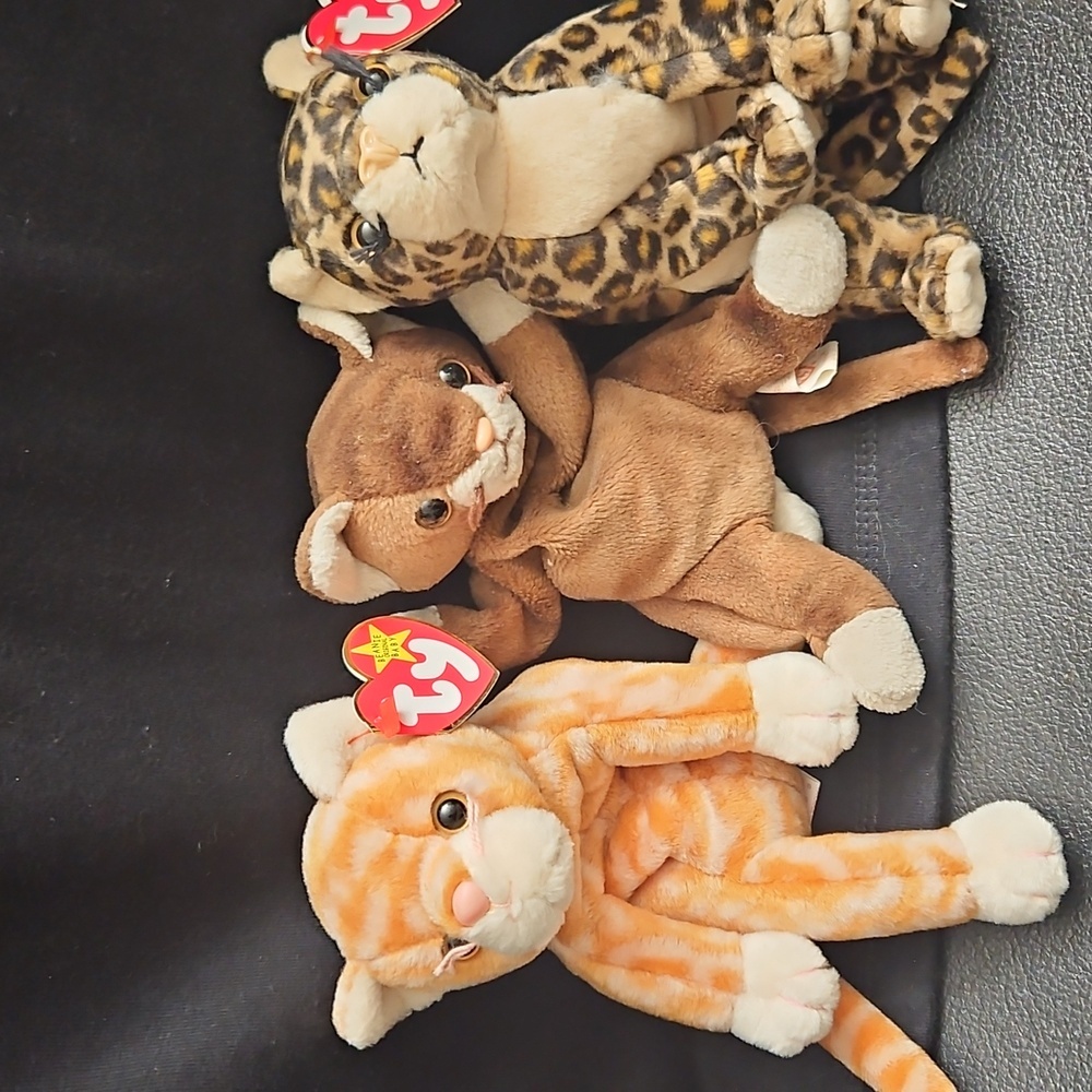 Ty Collection of 3 Kitties 2NWT 1 w/out tag